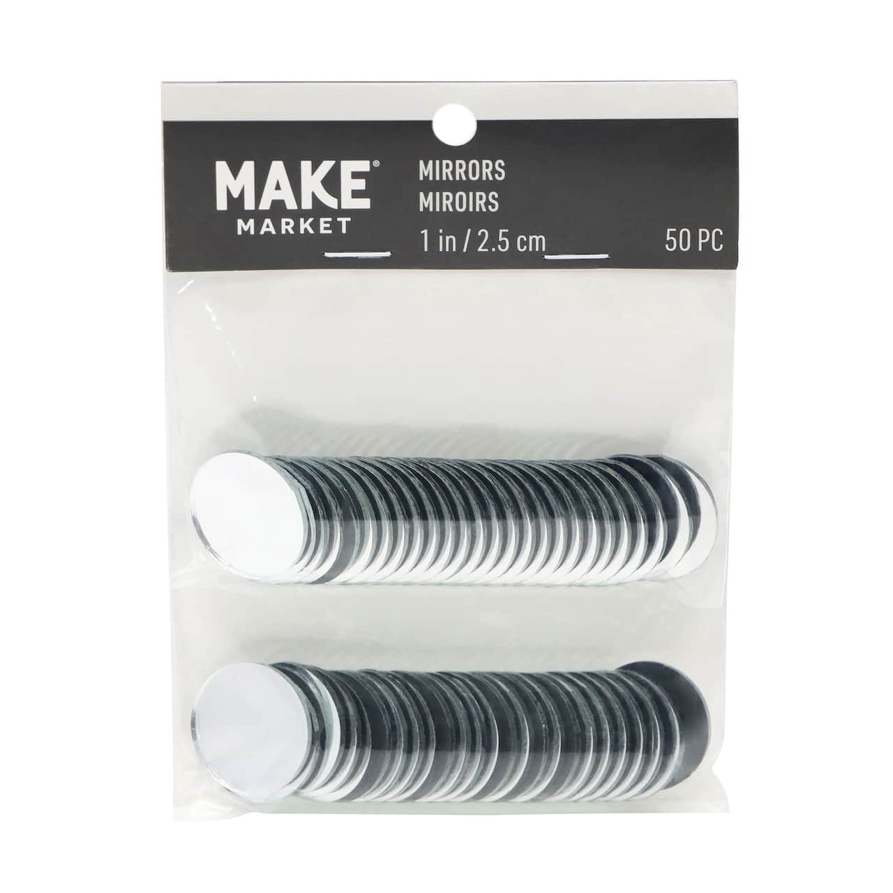 1" Round Glass Mirrors, 50ct. by Make Market®